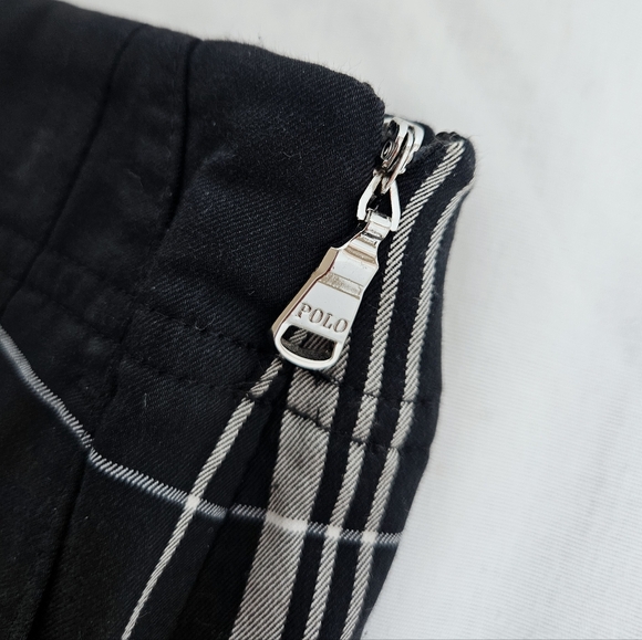 Polo Golf Ralph Lauren Plaid Pleated Golf Skort in Black / Gray Size 10 - Picture 2 of 11